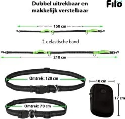 Filo Elastische Hondenriem Middel - Hardlopen En Wandelen - Hardloopriem Hond Handsfree Met Heuptasje - Looplijn Met Heupriem - Canicross Gordel Honden - Riemen - Heupgordel - Leiband -Merkloos Winkel 1200x1142 12
