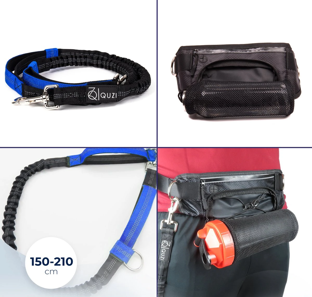 Canicross Looplijn Hond Met Heupriem Voor Hardlopen - Elastische Handsfree Hondenriem - Honden Trainingslijn - 150/200cm - Blauw 10 Canicross Looplijn Hond Met Heupriem Voor Hardlopen - Elastische Handsfree Hondenriem - Honden Trainingslijn - 150/200cm - Blauw - Afbeelding 9