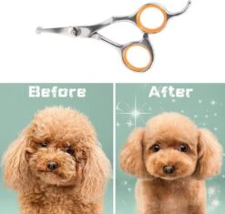 Merkloos Premium Gebogen Trimschaar Honden - Huisdier Trimmen - Hoofd, Poten Ogen & Oren - Kat & Hond Knippen - Veilige Schaar -Merkloos Winkel 1200x1144 2