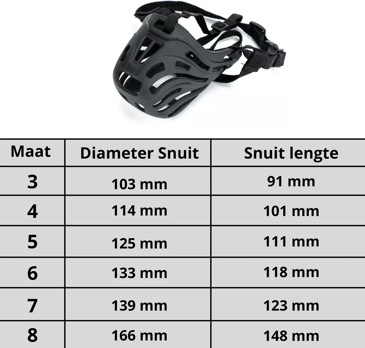XtraSafe Muilkorf Voor Kleine Honden - Zwart - Maat 4 - Comfortabel 9 XtraSafe Muilkorf Voor Kleine Honden - Zwart - Maat 4 - Comfortabel - Afbeelding 7