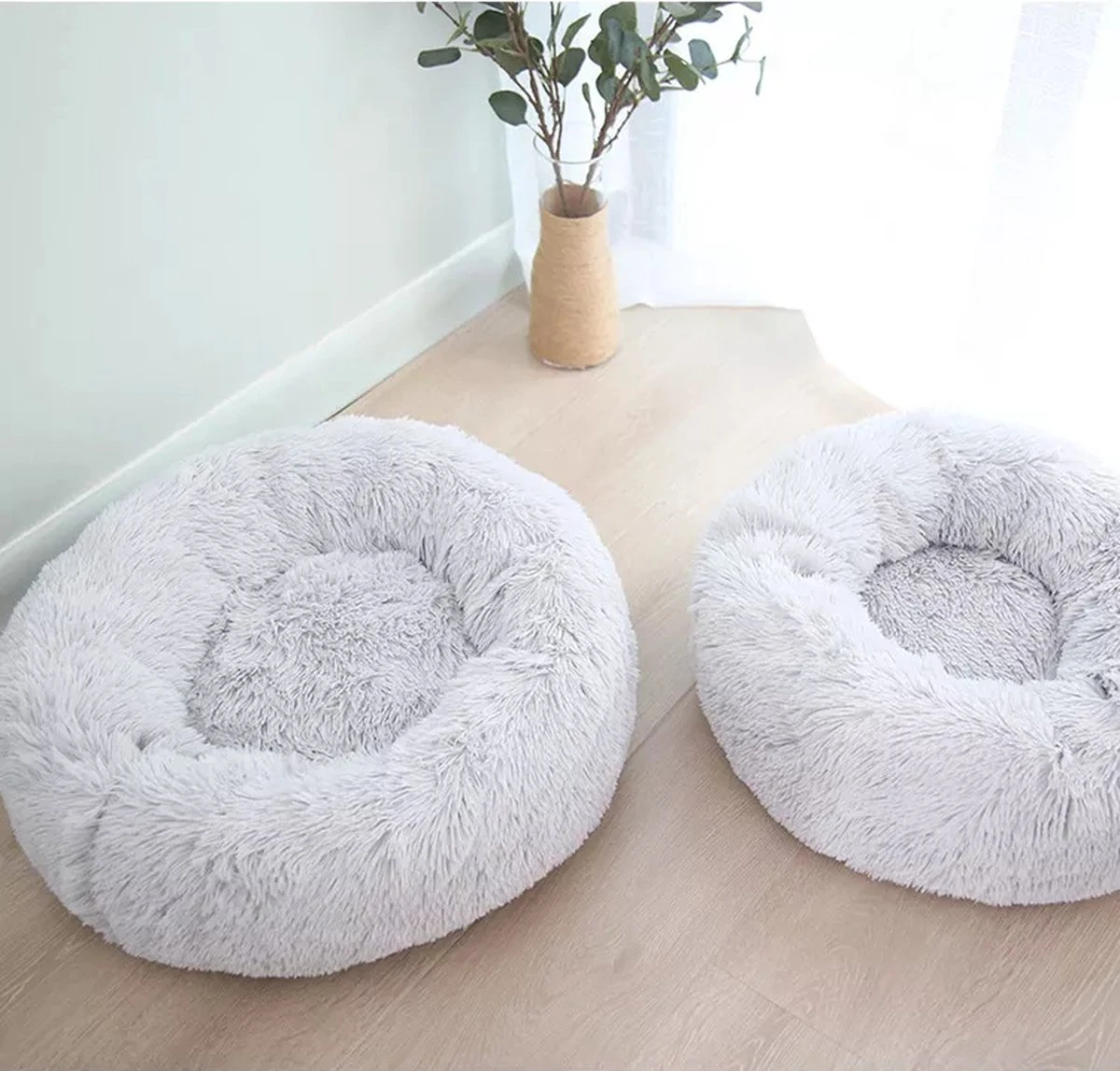 Bonbox Shop - Maat S - Donut Bed In Wit - Dierenmand Voor Katten, Kittens En Kleine Honden - Knus Mandje - Donutbed Diameter 40 Cm - Anti Anxiety 4 Bonbox Shop - Maat S - Donut Bed In Wit - Dierenmand Voor Katten, Kittens En Kleine Honden - Knus Mandje - Donutbed Diameter 40 Cm - Anti Anxiety - Afbeelding 2
