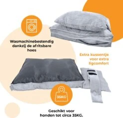 Orthopedisch Hondenkussen Grijs - Hondenmand Ribstof Premium L - Luxe Hondenbed 100x70cm - Grijs Tot 40 KG 12 Orthopedisch Hondenkussen Grijs - Hondenmand Ribstof Premium L - Luxe Hondenbed 100x70cm - Grijs Tot 40 KG -Merkloos Winkel 1200x1147 9
