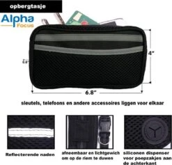 Looplijn Met Heupriem Hands Free - Hondenriem - Reflecterende Hardloopband -Elastische Leiband - Heuptas En Flessenhouder - Zwart - 150 Cm Tot 210 Cm -Merkloos Winkel 1200x1152 5