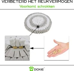 Doxie® Hondenspeelgoed – Speelgoed Hond – Snuffelmat – Antislip – Wasbaar – ⌀ 50 Cm – Lichtgrijs Met Wit -Merkloos Winkel 1200x1153 12