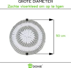 Doxie® Hondenspeelgoed – Speelgoed Hond – Snuffelmat – Antislip – Wasbaar – ⌀ 50 Cm – Lichtgrijs Met Wit -Merkloos Winkel 1200x1153 13