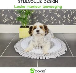 Doxie® Hondenspeelgoed – Speelgoed Hond – Snuffelmat – Antislip – Wasbaar – ⌀ 50 Cm – Lichtgrijs Met Wit -Merkloos Winkel 1200x1153 14