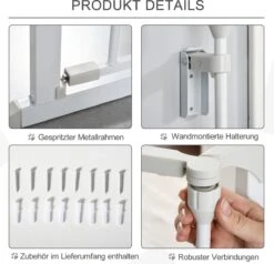 PawHut Afschermhek Voor Honden Veiligheidshek Hondenhek 3 Elementen Kunststof Wit D06-100V01 20 PawHut Afschermhek Voor Honden Veiligheidshek Hondenhek 3 Elementen Kunststof Wit D06-100V01 -Merkloos Winkel 1200x1156 6