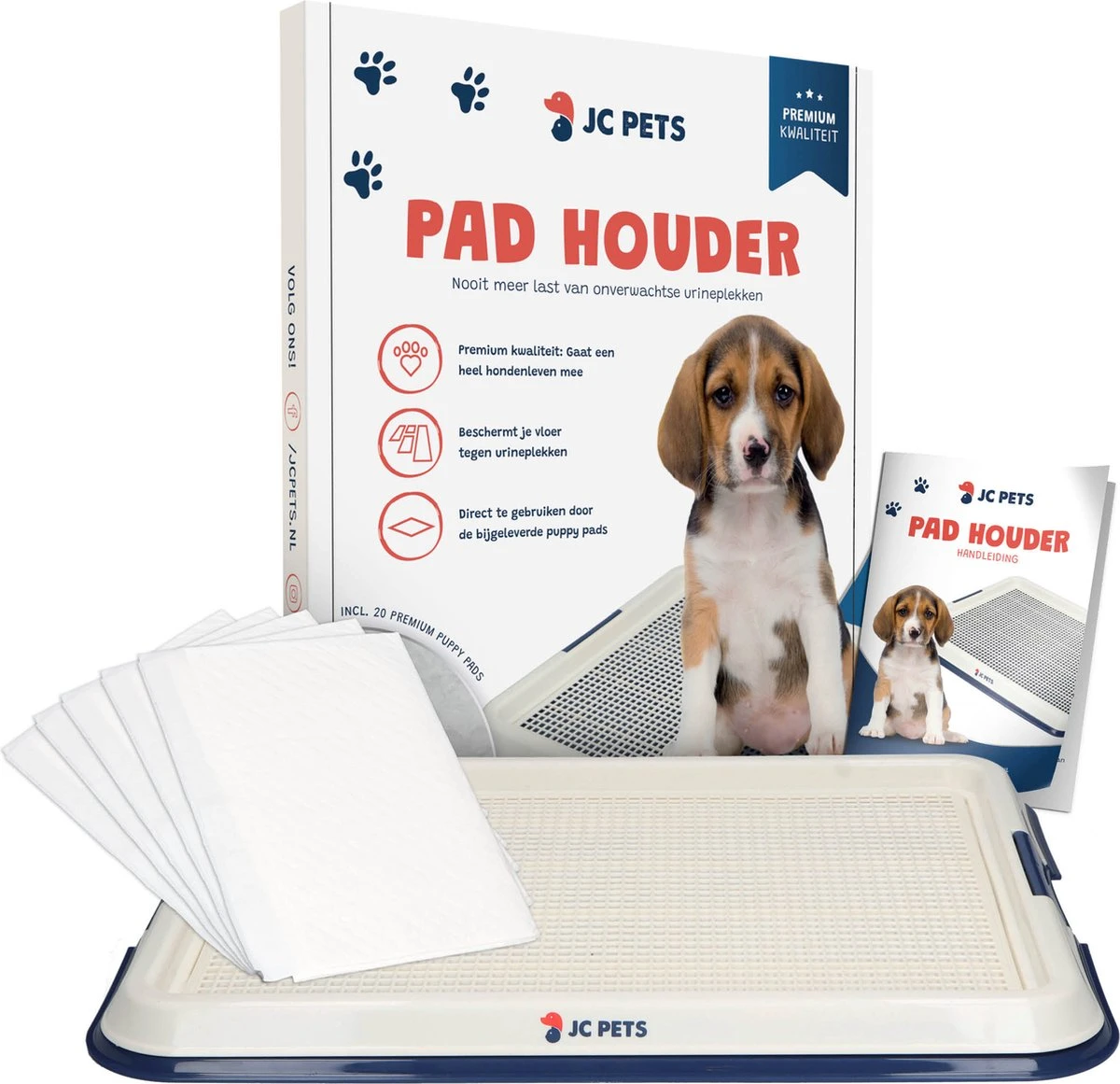JC Pets Premium Pad Houder Met Rooster - Inclusief 20 Puppy Training Pads - Hondentoilet - Zindelijkheidstraining Hond 3 JC Pets Premium Pad Houder Met Rooster - Inclusief 20 Puppy Training Pads - Hondentoilet - Zindelijkheidstraining Hond