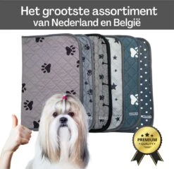 Sharon B - Puppy Training Pad - Plasmat - Beige Met Botjesprint - 80x90 Cm - Hondentoilet - Herbruikbaar - Wasbaar -Merkloos Winkel 1200x1163 10