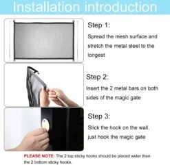 Merkloos ACE Pets – Oprolbaar Hondenrek Voor Binnen - Traphekje Hond Zonder Boren - Veiligheidshek Deurhekje - 180 X 72 Cm - Zwart -Merkloos Winkel 1200x1172 7