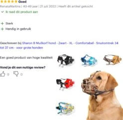Sharon B Muilkorf Hond - Zwart - XL - Comfortabel - Snuitomtrek 34 Tot 37 Cm - Voor Grote Honden -Merkloos Winkel 1200x1174 4