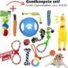 (Goedkoopste) Honden Speelgoed Set 15 Stuks Geschikt Voor Puppy's T/m Middelgrote Honden - Honden Kauw Speelgoed - 15 Stuks - Hondenspeeltjes - Intelligentie - Touw - Flostouw - Bijtring - Bal - Huisdieren Speelgoed -Merkloos Winkel 1200x1180 5