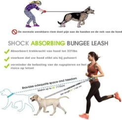 Looplijn Met Heupriem Hands Free - Hondenriem - Reflecterende Hardloopband -Elastische Leiband - Heuptas En Flessenhouder - Zwart - 150 Cm Tot 210 Cm -Merkloos Winkel 1200x1185 8