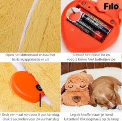 Filo Hondenknuffel Met Hartslag En Warmtebron - Hartslagknuffel Hondenspeelgoed Snuggle Puppy - Knuffel Met Hartslag - Heartbeat Knuffel Hond -Merkloos Winkel 1200x1187 14