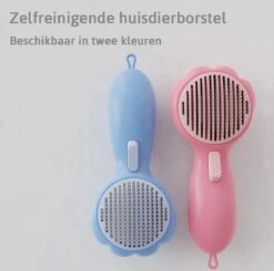 Smarge | Hondenborstel | Kattenborstel | Blauw | Zelfreinigend | Dierenborstel | Met Pluis Verwijderaar | Kattenkam | Hondenkam | Kattenhaar Verwijderaar | Lang/kortharig | Huisdieren -Merkloos Winkel 1200x1189