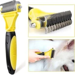 Hondenborstel - Dubbelzijdig Ontharing Tool - Herbruikbare Honden & Kattenvachtkam - Huisdier Grooming - 1 Stuk - Groen -Merkloos Winkel 1200x1190 1