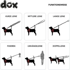 DDOXX Hondenriem Air Mesh, 3-voudig Verstelbaar, 2m | Voor Kleine & Grote Honden | Dubbele Riem Twee Honden Kat Puppy | Tug Leash Large | Lead Leash Small | Walking Leash Puppy Leash | Zwart, M -Merkloos Winkel 1200x1192 12