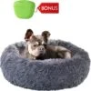 Hondenmand Donut – 70 Cm - Honden Mand – Pluche – Fluffy – Extra Zacht - Kattenmand - Hondenkussen – Kattenkussen – Bed - Wasbaar Met Rits – Hondenmanden – Rond – Bank – Grijs - Qwality -Merkloos Winkel 1200x1192 5