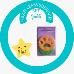 Jendi - Haarverwijderaar Voor Huisdieren - Pluizen Verwijderaar - Makkelijk In Gebruik - Haarverwijderaar Voor Wasmachine - 2 Stuks In 1 Verpakking - Kleur: Groen & Oranje