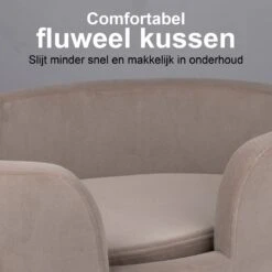 Maxxpro Pet Bed - Huisdieren Tot 80KG - Zacht Fluwelen Kussen - Verhoogd Katten- En Hondenbed - Grijs - 60,5 X 40,5 X 23,5 Cm -Merkloos Winkel 1200x1200 1034