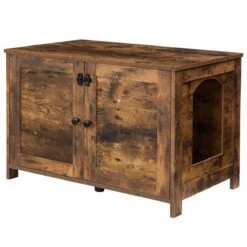 Houten Kattenhuis - Kattenkast Voor Binnen & Buiten - Kattenhok - Kattenhuisje Hout Met Deur En Gat - Hondenhok Voor Kleine Honden - 80 X 50 X 55 Cm -Merkloos Winkel 1200x1200 1074