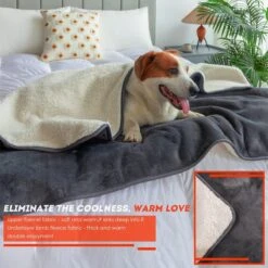 Hondendeken, Fleece, Waterdicht, Wasbaar, Hondenmat, Huisdier, Warme Zachte Deken Voor Hondendeken, Kattendeken, Deken Voor Katten En Honden, Waterdichte Deken Voor Bank, Bed, 150 X 127 Cm -Merkloos Winkel 1200x1200 1095