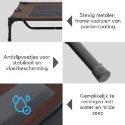 Hondenbed - Hondenstretcher - Honden Ligbed - L - Draagbaar - 92Lx76Bx18H Cm - Bruin -Merkloos Winkel 1200x1200 1112