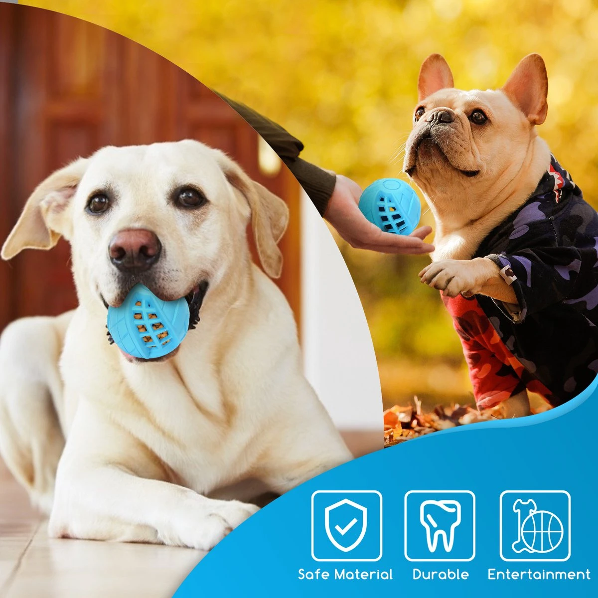 Nobleza Honden Speelgoed - Hondenspeeltjes - Hondenbal - Hondenspeelgoed - Honden Bal - Snackbal Hond - Kauwspeelgoed - Blauw - 8 Cm 7 Nobleza Honden Speelgoed - Hondenspeeltjes - Hondenbal - Hondenspeelgoed - Honden Bal - Snackbal Hond - Kauwspeelgoed - Blauw - 8 Cm - Afbeelding 5