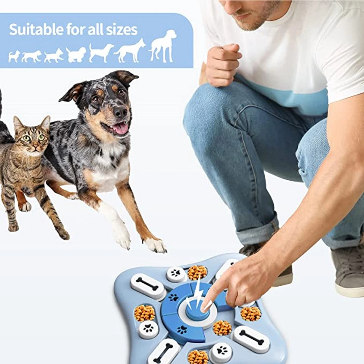 Joyha Honden Interactieve Speelgoed | Vierkant | Puzzel | Puppy | Dog | Intelligentie 5 Joyha Honden Interactieve Speelgoed | Vierkant | Puzzel | Puppy | Dog | Intelligentie - Afbeelding 3