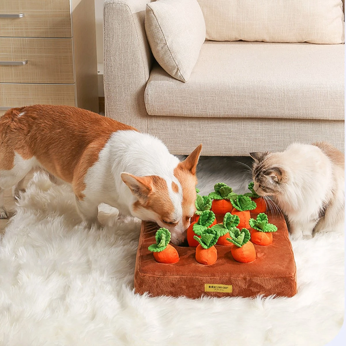 Snuffelmat Hond – Denkspel Hond – Honden Speelgoed – Hondenspel – Wortelveld 5 Snuffelmat Hond – Denkspel Hond – Honden Speelgoed – Hondenspel – Wortelveld - Afbeelding 3