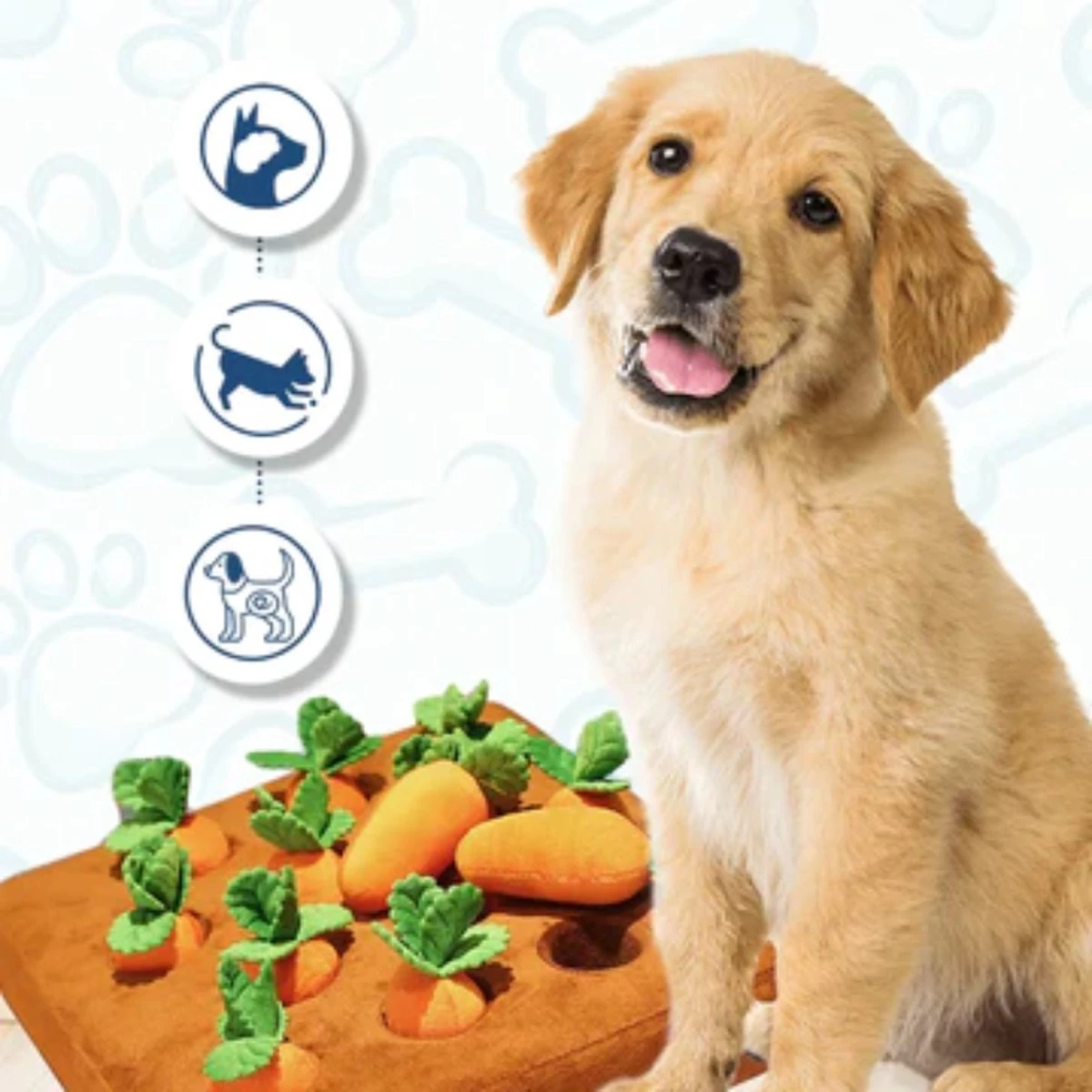 Snuffelmat Hond – Denkspel Hond – Honden Speelgoed – Hondenspel – Wortelveld 9 Snuffelmat Hond – Denkspel Hond – Honden Speelgoed – Hondenspel – Wortelveld - Afbeelding 7