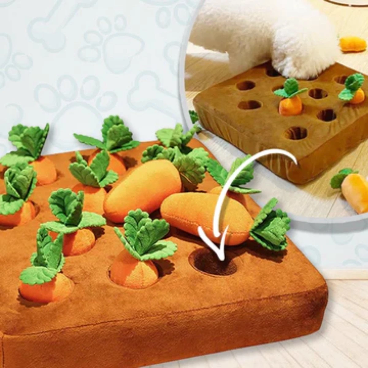 Snuffelmat Hond – Denkspel Hond – Honden Speelgoed – Hondenspel – Wortelveld 12 Snuffelmat Hond – Denkspel Hond – Honden Speelgoed – Hondenspel – Wortelveld - Afbeelding 10