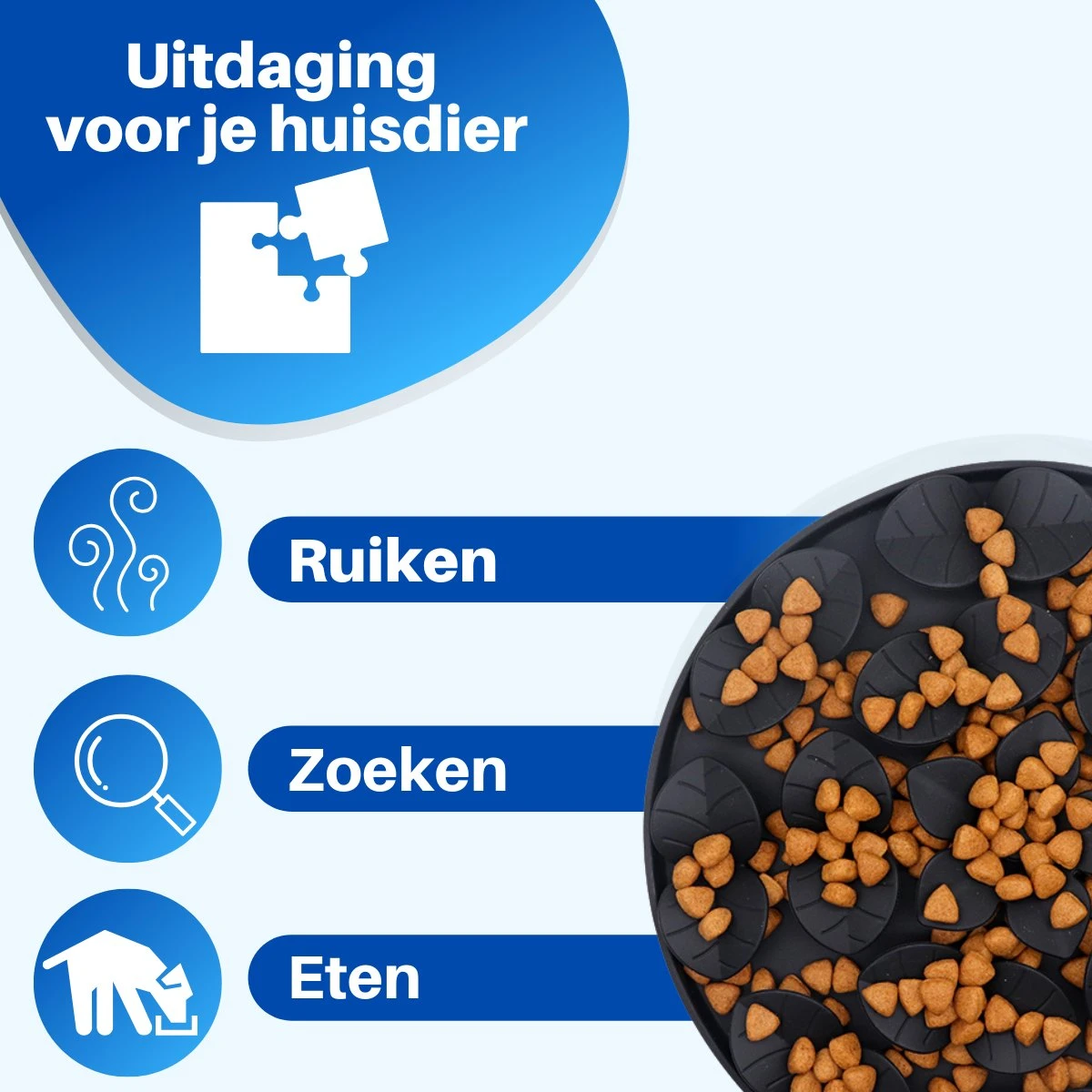 JT Products Siliconen Snuffelmat Zwart - Voor Hond En Kat – Puppy – Kitten – Konijn - Voerbak – Agility Voor De Hond - Honden Speelgoed Intelligentie – Denkspel Hond – Speelgoed Hondje Interactief – Anti Schrok Mat - Likmat 4 JT Products Siliconen Snuffelmat Zwart - Voor Hond En Kat – Puppy – Kitten – Konijn - Voerbak – Agility Voor De Hond - Honden Speelgoed Intelligentie – Denkspel Hond – Speelgoed Hondje Interactief – Anti Schrok Mat - Likmat - Afbeelding 2