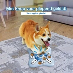 Honden Speelgoed Intelligentie – Hondenpuzzel - Interactieve Training – Voorkomt Verveling – 16 Vakjes – 11 Verplaatsbare Schuifjes - Denkspelletjes Voor Honden - Anti Schrokbak Hond – LumifyMe -Merkloos Winkel 1200x1200 1459