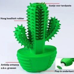Tandenborstel + TANDPASTA Hond Melk Geur Smaak En Piep Honden Speelgoed - Cactus Dog Toy Tandverzorging Kauwbotten Hondenspeelgoed Hondenbot Kauwstaaf Tanden Puppy Hondenspeeltje Sterk Kauwspeelgoed - Dutchwide -Merkloos Winkel 1200x1200 1479