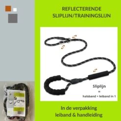 1FORME Hondenriem 15-30kg - Sliplijn Hond REFLECTEREND 2m, Ø 1.2cm - Jachtlijn 2 Ergonomische Handvaten - Dubbel Stop -Merkloos Winkel 1200x1200 1726
