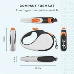 Hondenriem Tape - 5 Meter - Medium - Voor Honden <25 Kg - Zwart-Wit -Merkloos Winkel 1200x1200 1766