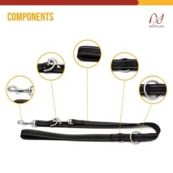 Happilax Dog Leash 2m Adjustable - Black/Reflective - 3-Step Adjustable Leash - Double Leash, Tug Leash - Geschikt Als Hondenriem Voor Grote Honden Of Als Sleepriem Voor Kleine Honden. 12 Happilax Dog Leash 2m Adjustable - Black/Reflective - 3-Step Adjustable Leash - Double Leash, Tug Leash - Geschikt Als Hondenriem Voor Grote Honden Of Als Sleepriem Voor Kleine Honden. -Merkloos Winkel 1200x1200 1775