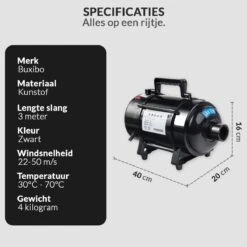 Hondenföhn/Waterblazer - Verstelbare Vermogen Standen (500W Tot 2400W) En Verstelbare Temperatuur - Zwart 16 Hondenföhn/Waterblazer - Verstelbare Vermogen Standen (500W Tot 2400W) En Verstelbare Temperatuur - Zwart -Merkloos Winkel 1200x1200 214