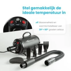 Qumax Professionele Hondenföhn Met 4 Opzetstukken – Waterblazer Voor Honden – Stil Design – Compact En Modern - Zwart -Merkloos Winkel 1200x1200 307
