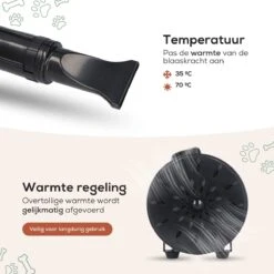 MiMOPETS® Hondenföhn Met 4 Opzetstukken – Waterblazer Voor Honden Met Geluiddemper -Hondendroger - Zwart -Merkloos Winkel 1200x1200 324