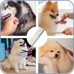 TwinQ Vachtverzorgingsset Hond/kat - Professionele 2-zijdige Ondervacht Kam - Klittenkam Voor Honden En Katten - Verwijderd Klitten En Voorkomt Haaruitval - Incl. Vlooienkam En Tandenborstel -Merkloos Winkel 1200x1200 371