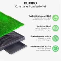 Merkloos Hondentoilet Kunstgras Met Bak - Indoor Dierentoilet - Uitneembare Opvangbak - Puppy Training Pets - Outdoor/Balkon/Tuin/Indoor Toilet - 50x64 Cm -Merkloos Winkel 1200x1200 559