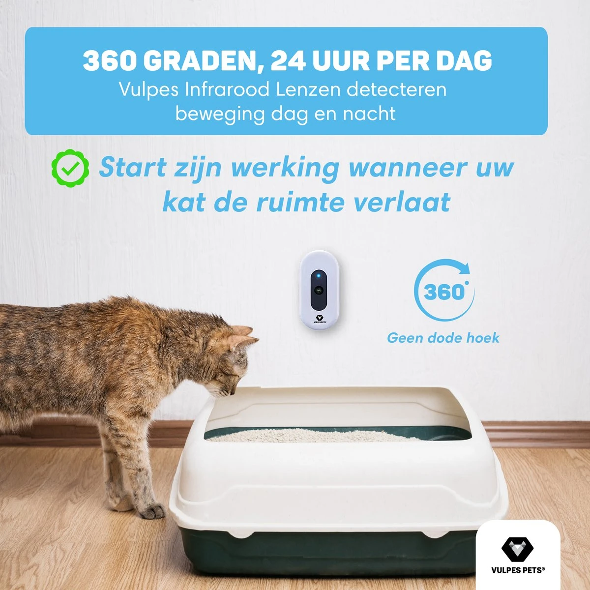 Vulpes Pets® Kattenbak Geurverdrijver PRO - Ozon En Negatieve Ionen Functie - Infraroodsensor - Oplaadbaar - Geurverwijderaar - Air Eliminator - Wit 10 Vulpes Pets® Kattenbak Geurverdrijver PRO - Ozon En Negatieve Ionen Functie - Infraroodsensor - Oplaadbaar - Geurverwijderaar - Air Eliminator - Wit - Afbeelding 8