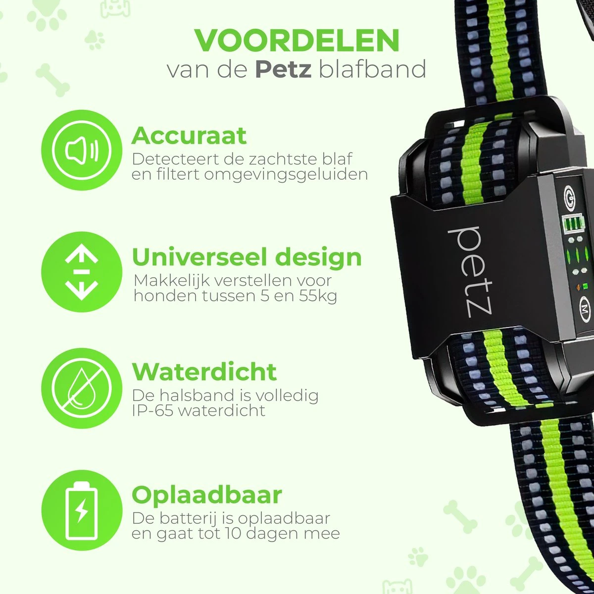 Petz - Anti Blafband - Anti Blafband Voor Kleine En Grote Honden - 5-55 KG - Vibratie En Audio - Diervriendelijk - GEEN Schokken - Opvoedingshalsband Zonder Schok En Diervriendelijk - Waterdicht - Oplaadbaar 5 Petz - Anti Blafband - Anti Blafband Voor Kleine En Grote Honden - 5-55 KG - Vibratie En Audio - Diervriendelijk - GEEN Schokken - Opvoedingshalsband Zonder Schok En Diervriendelijk - Waterdicht - Oplaadbaar - Afbeelding 3