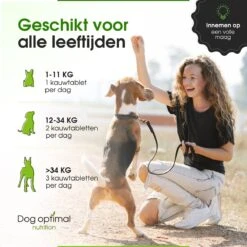 DOG OPTIMAL Gewricht Supplement 120 Stuks - Mobility - Glucosamine Hond - Artrose - Heupdysplasie - Gewrichten - Hondensnacks - Hondenkoekjes - Hondensupplementen - Honden - Puppy - Hondenvoeding -Merkloos Winkel 1200x1200 756