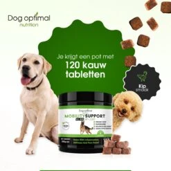 DOG OPTIMAL Gewricht Supplement 120 Stuks - Mobility - Glucosamine Hond - Artrose - Heupdysplasie - Gewrichten - Hondensnacks - Hondenkoekjes - Hondensupplementen - Honden - Puppy - Hondenvoeding -Merkloos Winkel 1200x1200 760