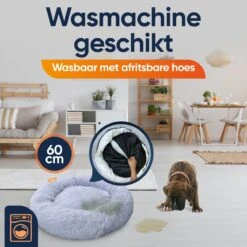 Happysnoots Hondenmand Met Rits - 80cm - Hondenbed - Donut Dog Bed - Fluffy - Grijs - Wasbaar 17 Happysnoots Hondenmand Met Rits - 80cm - Hondenbed - Donut Dog Bed - Fluffy - Grijs - Wasbaar -Merkloos Winkel 1200x1200 878