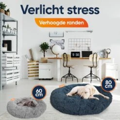 Happysnoots Hondenmand Met Rits - 80cm - Hondenbed - Donut Dog Bed - Fluffy - Grijs - Wasbaar 18 Happysnoots Hondenmand Met Rits - 80cm - Hondenbed - Donut Dog Bed - Fluffy - Grijs - Wasbaar -Merkloos Winkel 1200x1200 879