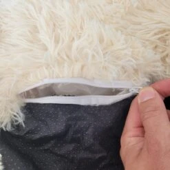 Kussen Voor Kat Of Kleine Hond | Fluffy Dierenkussen Van Pluche | Kat | Bank | Mand | Kattenmand | Kattendeken & Bankbeschermer Max. 15 Kg | Beige | Maat XS -Merkloos Winkel 1200x1200 982